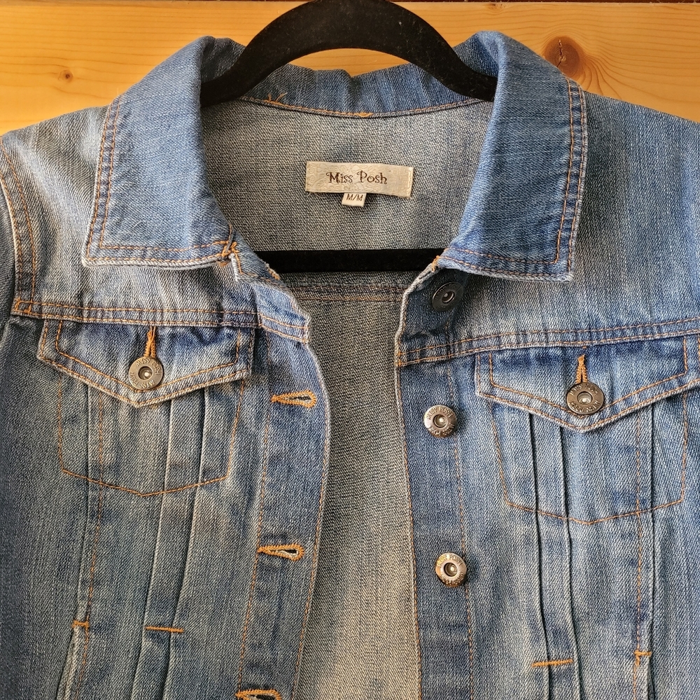 NWT- Miss Posh Jean Jacket, Medium Wash